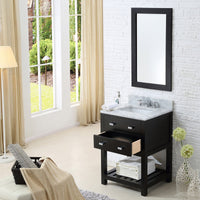 Water Creation 24" Espresso Single Sink Bathroom Vanity with Matching Framed Mirror and Faucet From The Madalyn Collection MADALYN24EBF - Model Bath