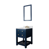 Water Creation 24" Monarch Blue Single Sink Bathroom Vanity with F2-0013 Satin Gold Faucet From The Madalyn Collection MA24C-0613MB - Model Bath