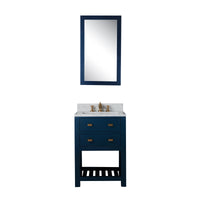 Water Creation 24" Monarch Blue Single Sink Bathroom Vanity with F2-0013 Satin Gold Faucet From The Madalyn Collection MA24C-0613MB - Model Bath