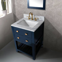 Water Creation 24" Monarch Blue Single Sink Bathroom Vanity with Mirror From The Madalyn Collection MA24B-0600MB - Model Bath