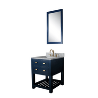Water Creation 24" Monarch Blue Single Sink Bathroom Vanity with Mirror From The Madalyn Collection MA24B-0600MB - Model Bath