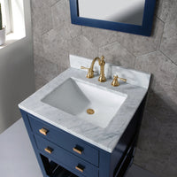 Water Creation 24" Monarch Blue Single Sink Bathroom Vanity with Mirror From The Madalyn Collection MA24B-0600MB - Model Bath