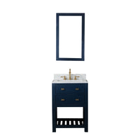 Water Creation 24" Monarch Blue Single Sink Bathroom Vanity with Mirror From The Madalyn Collection MA24B-0600MB - Model Bath