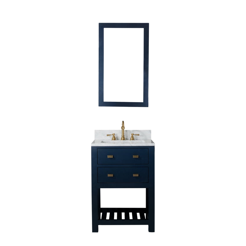 Water Creation 24" Monarch Blue Single Sink Bathroom Vanity with Mirror From The Madalyn Collection MA24B-0600MB - Model Bath