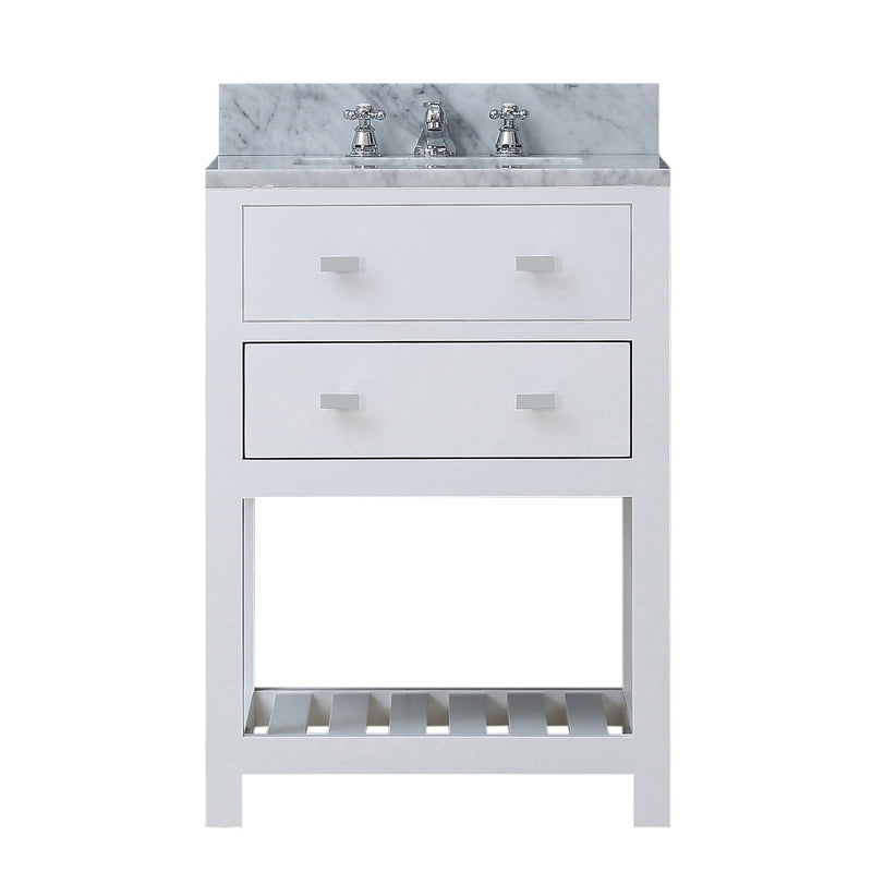 Water Creation 24" Pure White Single Sink Bathroom Vanity with Faucet From The Madalyn Collection MADALYN24WF - Model Bath