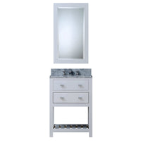 Water Creation 24" Pure White Single Sink Bathroom Vanity with Matching Framed Mirror and Faucet From The Madalyn Collection MADALYN24WBF - Model Bath