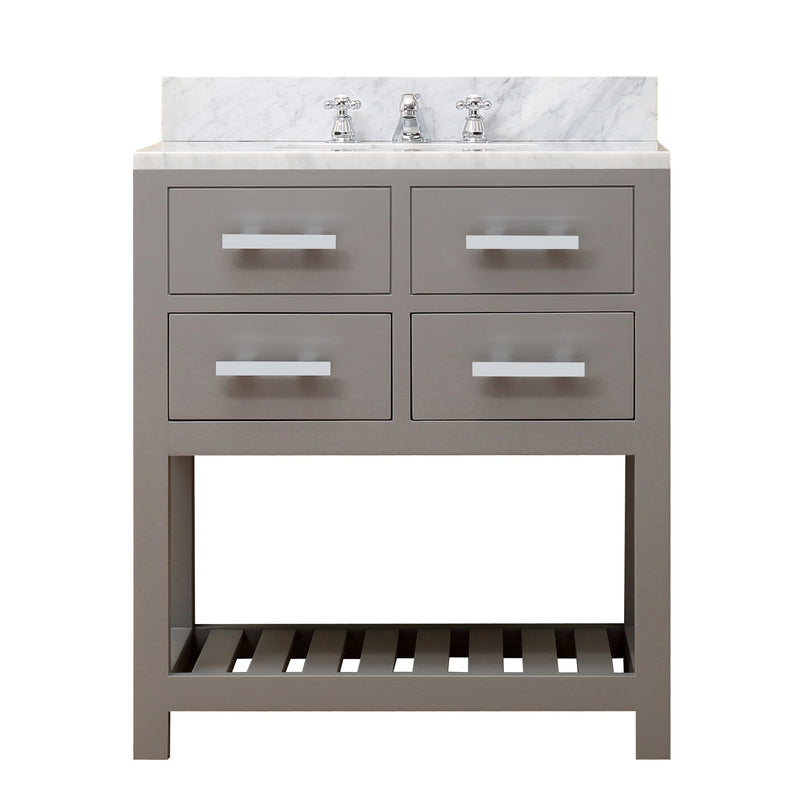 Water Creation 30" Cashmere Grey Single Sink Bathroom Vanity with Faucet From The Madalyn Collection MADALYN30GF - Model Bath