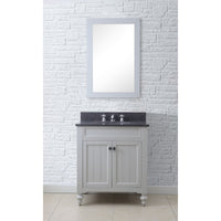 Water Creation 30" Earl Grey Single Sink Bathroom Vanity with Matching Framed Mirror and Faucet From The Potenza Collection POTENZA30EGBF - Model Bath