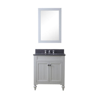 Water Creation 30" Earl Grey Single Sink Bathroom Vanity with Matching Framed Mirror and Faucet From The Potenza Collection POTENZA30EGBF - Model Bath
