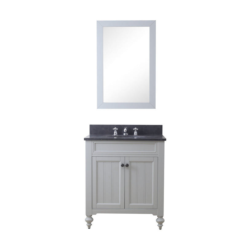 Water Creation 30" Earl Grey Single Sink Bathroom Vanity with Matching Framed Mirror From The Potenza Collection POTENZA30EGB - Model Bath