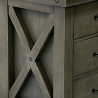 Water Creation 30" Grizzle Grey Single Sink Bathroom Vanity with Mirror with Carrara White Marble Counter Top From The ABERDEEN Collection VAB030CWGG01 - Model Bath