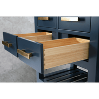 Water Creation 30" Monarch Blue Single Sink Bathroom Vanity with Mirror From The Madalyn Collection MA30B-0600MB - Model Bath