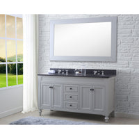 Water Creation 60" Earl Grey Double Sink Bathroom Vanity with Faucets From The Potenza Collection POTENZA60EGF - Model Bath