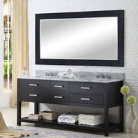 Water Creation 60" Espresso Double Sink Bathroom Vanity with 2 Matching Framed Mirrors and Faucets From The Madalyn Collection MADALYN60ECF - Model Bath