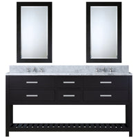 Water Creation 60" Espresso Double Sink Bathroom Vanity with 2 Matching Framed Mirrors and Faucets From The Madalyn Collection MADALYN60ECF - Model Bath