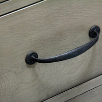 Water Creation 60" Grizzle Grey Double Sink Bathroom Vanity with Faucets with Blue Limestone Counter Top From The ABERDEEN Collection VAB060BLGG07 - Model Bath