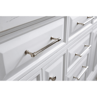 Water Creation 60" Palace Collection Quartz Carrara Pure White Bathroom Vanity Set with Hardware and F2-0009 Faucets, Mirror in Polished Nickel (PVD) Finish PA60D-0509PW - Model Bath