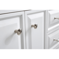 Water Creation 60" Palace Collection Quartz Carrara Pure White Bathroom Vanity Set with Hardware and F2-0013 Faucets in Polished Nickel (PVD) Finish PA60C-0513PW - Model Bath