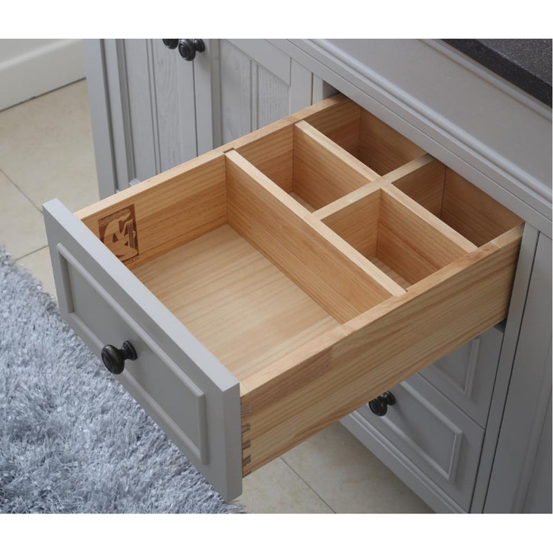 Water Creation 72" Earl Grey Double Sink Bathroom Vanity From The Potenza Collection POTENZA72EG - Model Bath