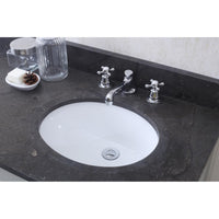 Water Creation 72" Earl Grey Double Sink Bathroom Vanity with Matching Framed Mirror and Faucets From The Potenza Collection POTENZA72EGBF - Model Bath