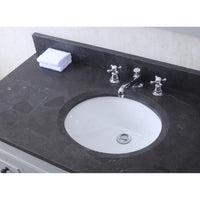 Water Creation 72" Earl Grey Double Sink Bathroom Vanity with Matching Framed Mirror and Faucets From The Potenza Collection POTENZA72EGBF - Model Bath
