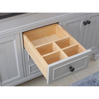 Water Creation 72" Earl Grey Double Sink Bathroom Vanity with Matching Framed Mirror and Faucets From The Potenza Collection POTENZA72EGBF - Model Bath