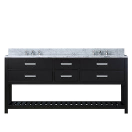 Water Creation 72" Espresso Double Sink Bathroom Vanity From The Madalyn Collection MADALYN72E - Model Bath
