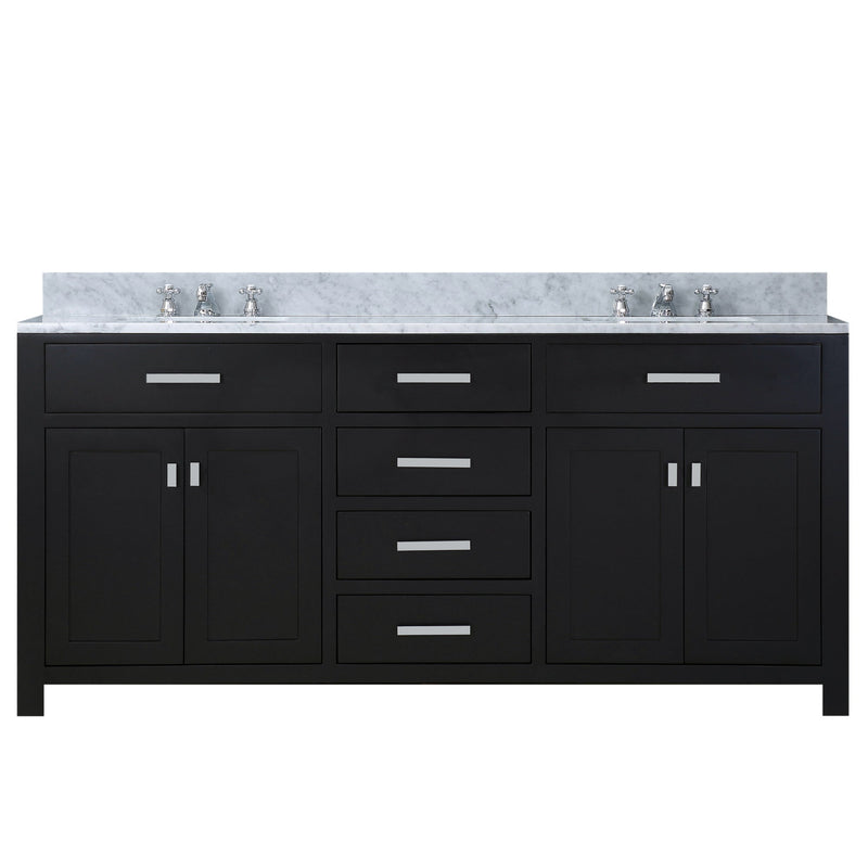 Water Creation 72" Espresso Double Sink Bathroom Vanity with Faucet From The Madison Collection MADISON72EF - Model Bath