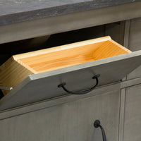 Water Creation 72" Grizzle Grey Double Sink Bathroom Vanity with Blue Limestone Counter Top From The ABERDEEN Collection VAB072BLGG00 - Model Bath