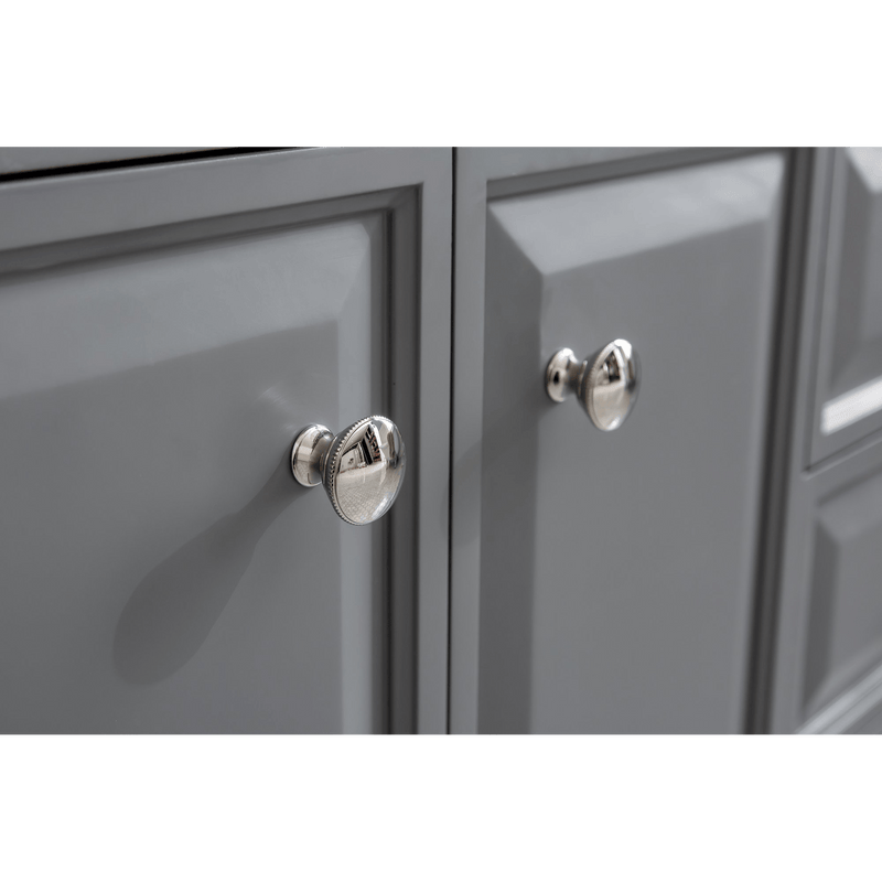 Water Creation 72" Palace Collection Quartz Carrara Cashmere Grey Bathroom Vanity Set with Hardware and F2-0012 Faucets in Polished Nickel (PVD) Finish PA72C-0512CG - Model Bath