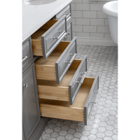 Water Creation 72" Palace Collection Quartz Carrara Cashmere Grey Bathroom Vanity Set with Hardware and F2-0012 Faucets, Mirror in Chrome Finish PA72D-0112CG - Model Bath