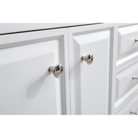 Water Creation 72" Palace Collection Quartz Carrara Pure White Bathroom Vanity Set with Hardware and F2-0009 Faucets in Polished Nickel (PVD) Finish PA72C-0509PW - Model Bath