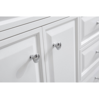 Water Creation 72" Palace Collection Quartz Carrara Pure White Bathroom Vanity Set with Hardware and F2-0012 Faucets, Mirror in Chrome Finish PA72D-0112PW - Model Bath