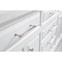 Water Creation 72" Palace Collection Quartz Carrara Pure White Bathroom Vanity Set with Hardware and F2-0013 Faucets, Mirror in Polished Nickel (PVD) Finish PA72D-0513PW - Model Bath