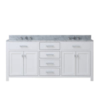 Water Creation 72" Pure White Double Sink Bathroom Vanity with Faucet From The Madison Collection MADISON72WF - Model Bath