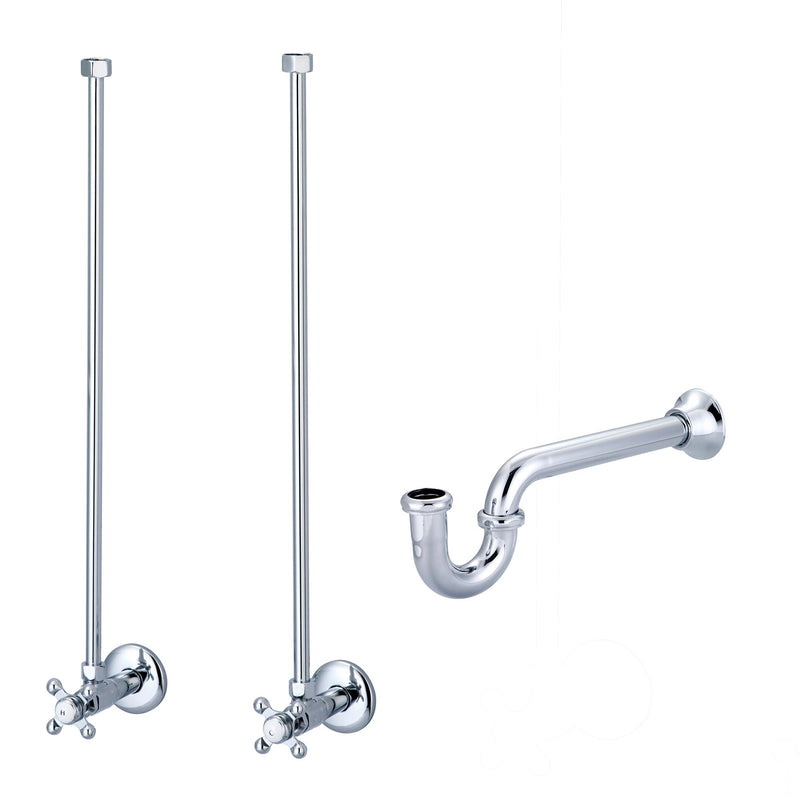 Water Creation Classic P-Trap Water Supply Kit in Chrome Finish PS-0001-01 - Model Bath