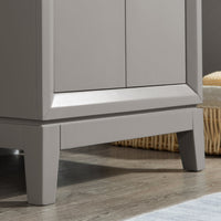 Water Creation Elizabeth 24" Single Sink Carrara White Marble Vanity in Cashmere Grey with F2-0009-03-BX Lavatory Faucet(s) VEL024CWCG12 - Model Bath