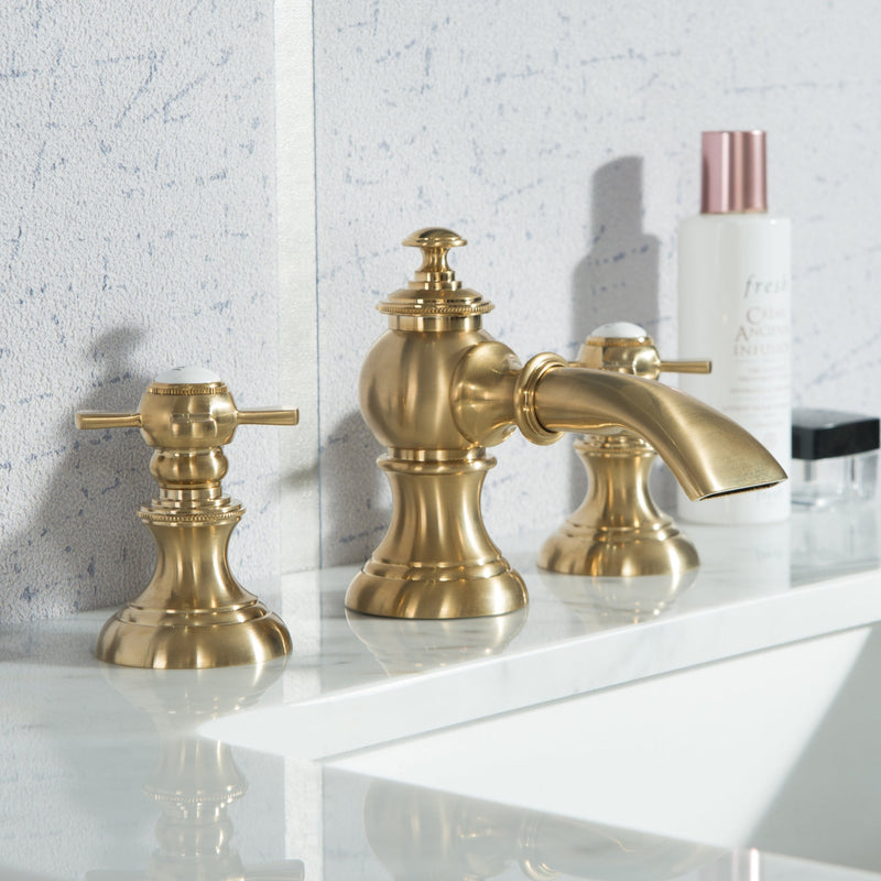 Water Creation Elizabeth 24" Single Sink Carrara White Marble Vanity in Monarch Blue with Matching Mirror(s) and F2-0013-06-FX Lavatory Faucet(s) VEL024CWMB38 - Model Bath