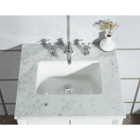 Water Creation Elizabeth 24" Single Sink Carrara White Marble Vanity in Pure White with Matching Mirror(s) VEL024CWPW01 - Model Bath