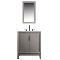 Water Creation Elizabeth 30" Single Sink Carrara White Marble Vanity in Cashmere Grey with F2-0012-03-TL Lavatory Faucet(s) VEL030CWCG27 - Model Bath