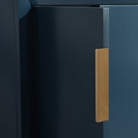 Water Creation Elizabeth 30" Single Sink Carrara White Marble Vanity in Monarch Blue VEL030CWMB00 - Model Bath