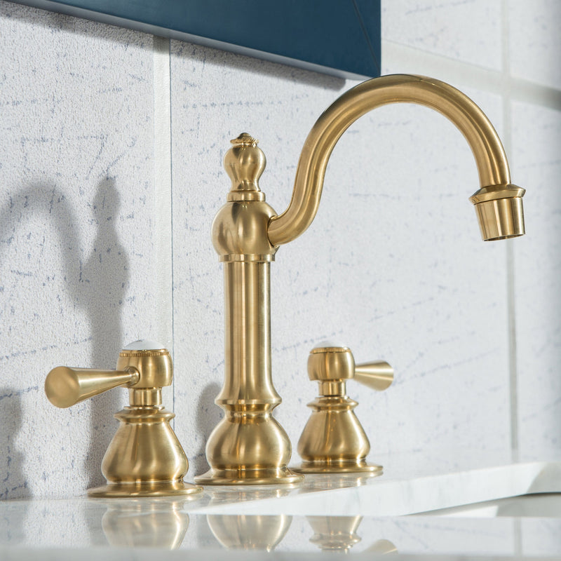 Water Creation Elizabeth 30" Single Sink Carrara White Marble Vanity in Monarch Blue with F2-0012-06-TL Lavatory Faucet(s) VEL030CWMB37 - Model Bath