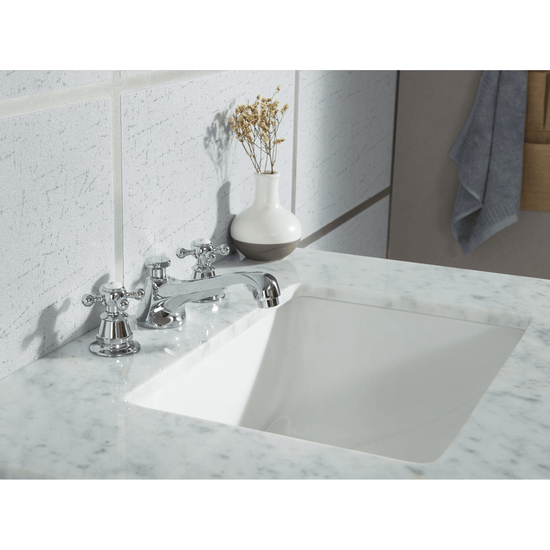 Water Creation Elizabeth 30" Single Sink Carrara White Marble Vanity in Pure White with F2-0009-01-BX Lavatory Faucet(s) VEL030CWPW07 - Model Bath