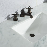 Water Creation Elizabeth 48" Single Sink Carrara White Marble Vanity in Cashmere Grey VEL048CWCG00 - Model Bath