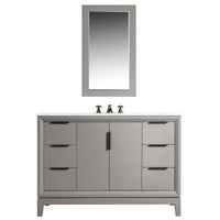 Water Creation Elizabeth 48" Single Sink Carrara White Marble Vanity in Cashmere Grey VEL048CWCG00 - Model Bath