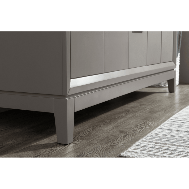 Water Creation Elizabeth 60" Double Sink Carrara White Marble Vanity in Cashmere Grey VEL060CWCG00 - Model Bath