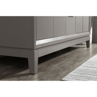 Water Creation Elizabeth 72" Double Sink Carrara White Marble Vanity in Cashmere Grey with F2-0009-03-BX Lavatory Faucet(s) VEL072CWCG12 - Model Bath