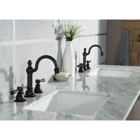 Water Creation Elizabeth 72" Double Sink Carrara White Marble Vanity in Cashmere Grey with F2-0012-03-TL Lavatory Faucet(s) VEL072CWCG27 - Model Bath