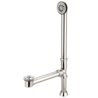 Water Creation Lift and Turn Exposed Finish Tub Drain For Claw Foot or Other Elegant Tubs in Polished Nickel (PVD) WO-0001-05 - Model Bath