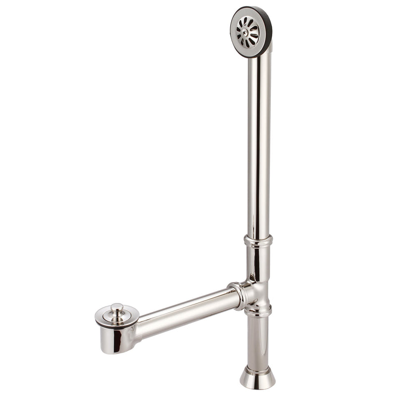 Water Creation Lift and Turn Exposed Finish Tub Drain For Claw Foot or Other Elegant Tubs in Polished Nickel (PVD) WO-0001-05 - Model Bath